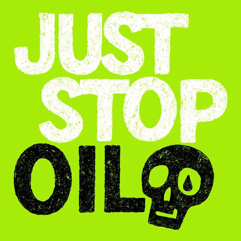 Bold 'Just Stop' Protest Graphic