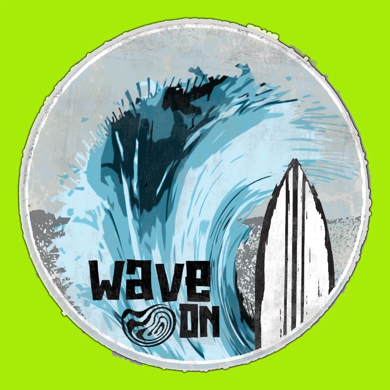 Meereswelle mit Surfboard Design