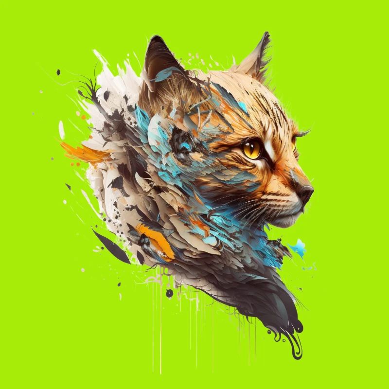 Mignon gros chat dans le profil latéral