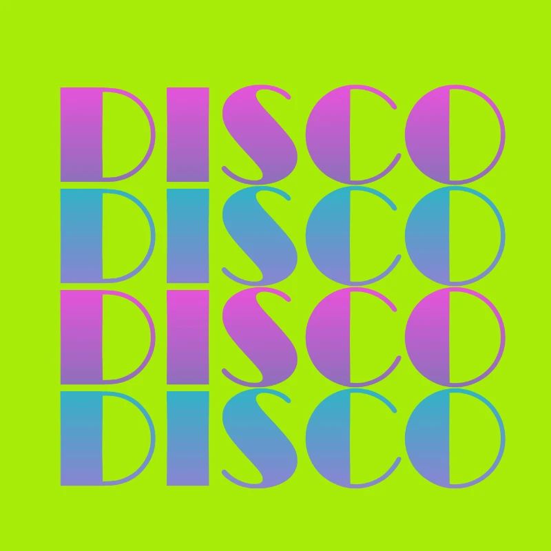 Lebendiges Disco-Textmuster-Design