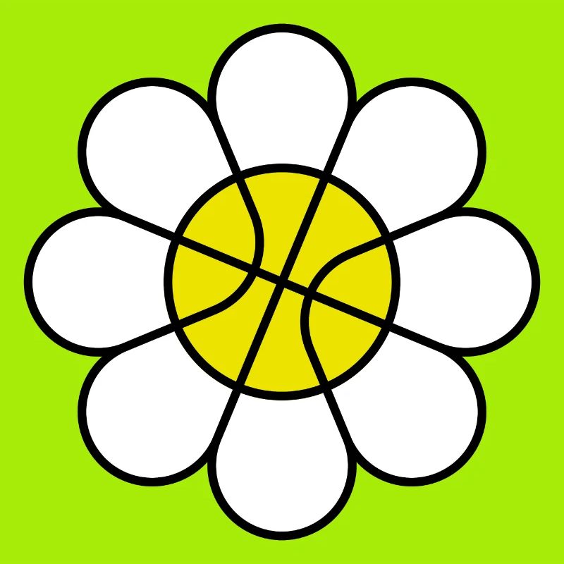 Basketball Gänseblümchen-Blume