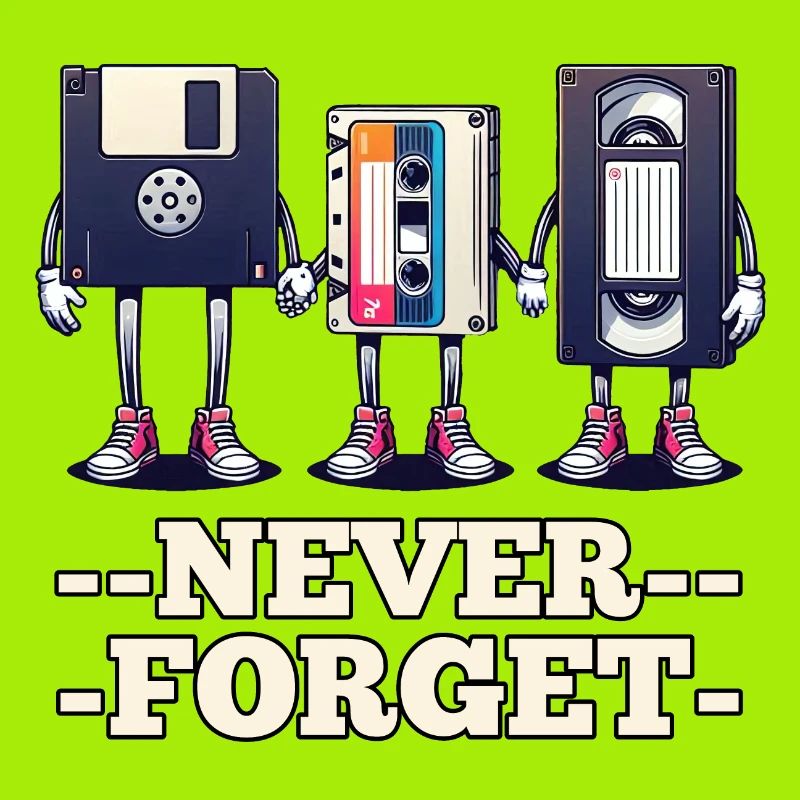 Floppy Disk, Cassette, VHS - Never Forget