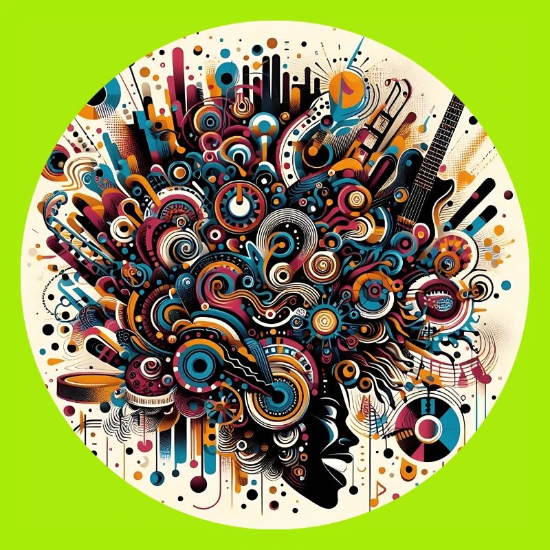 Afro Style Abstract Musical Explosion