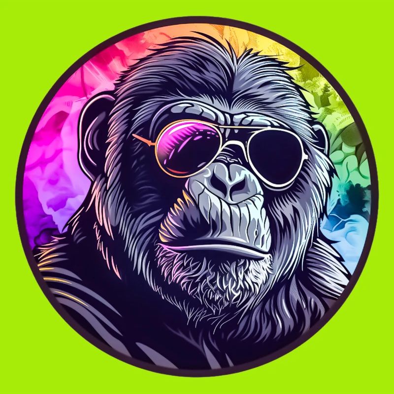 Cooler Gorilla mit Brille