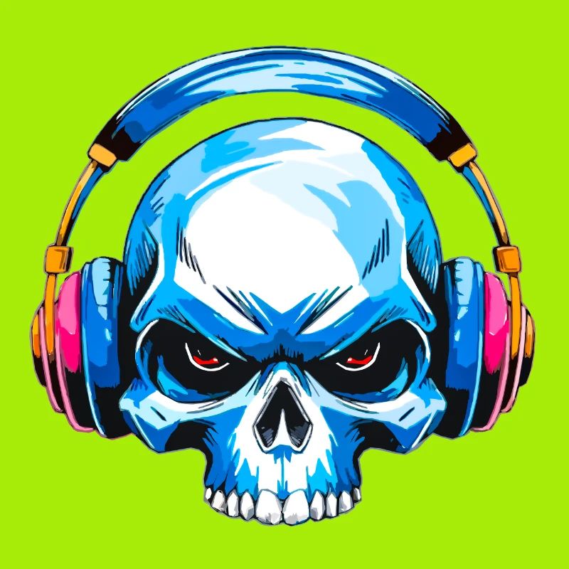 Skull mit kopfhörer