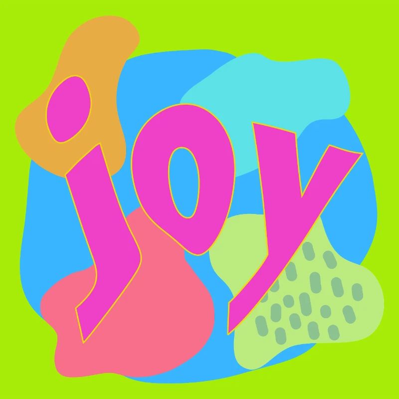 Lebendige Joy-Expression im Pop-Art-Stil