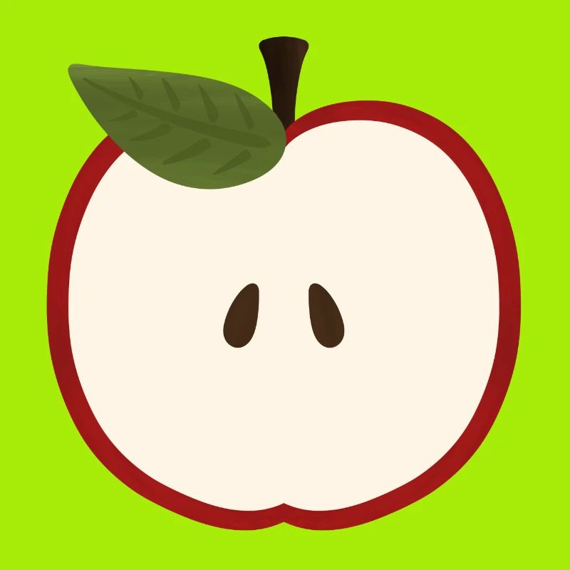 Apple Half Illustration