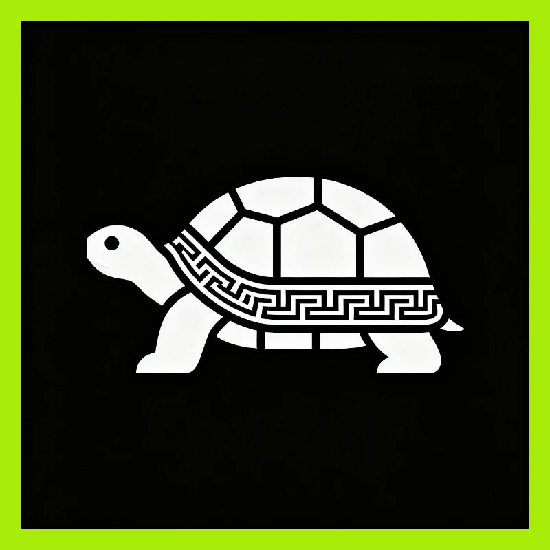 Geometric turtle with pattern