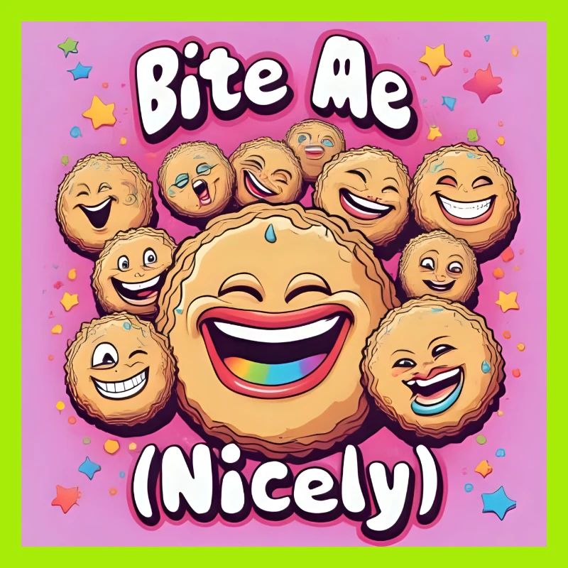 Bite Me Nicely Kekse Lachdesign