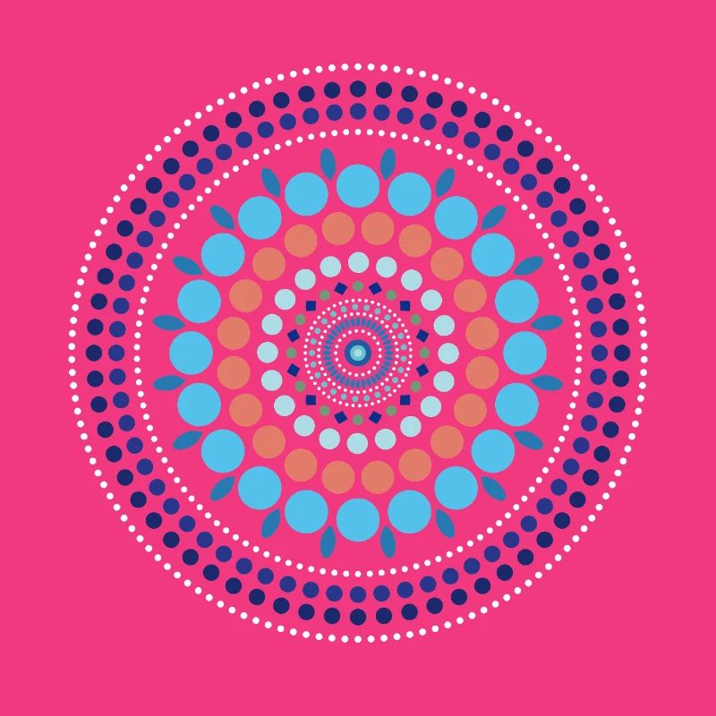 Blue Gradient Dot Mandala