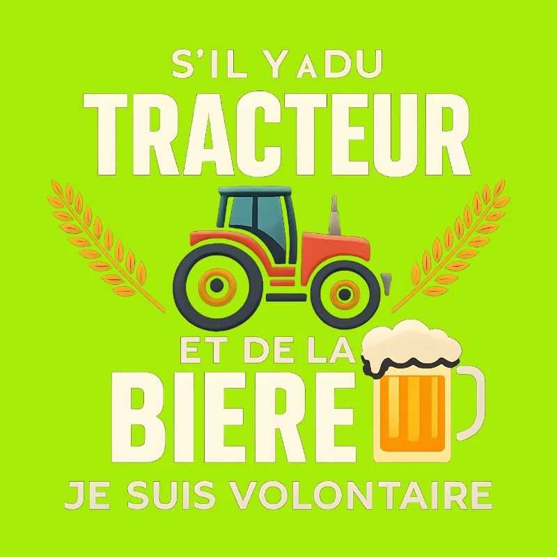 Traktor- und Bierfreiwilliger