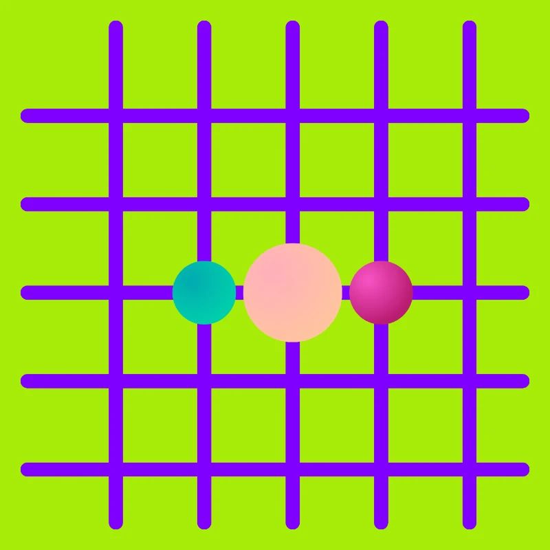 Neon Grid Three-Ball