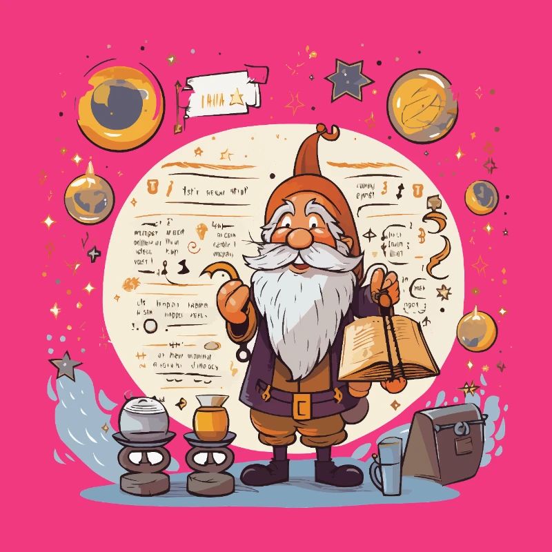 Gnome de l’Espace avec Grimoire