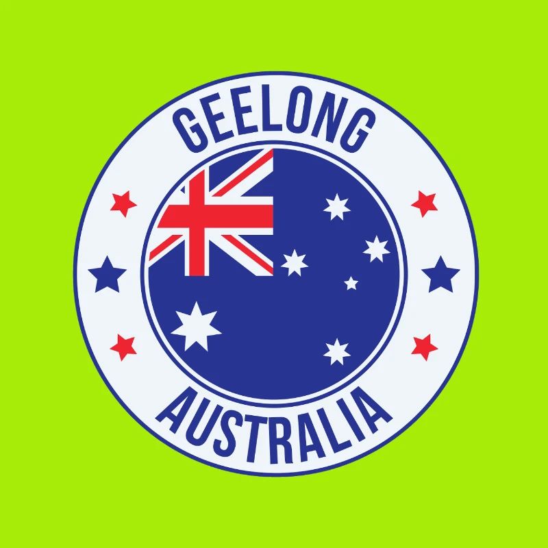 Geelong Australia Emblem Round Patch