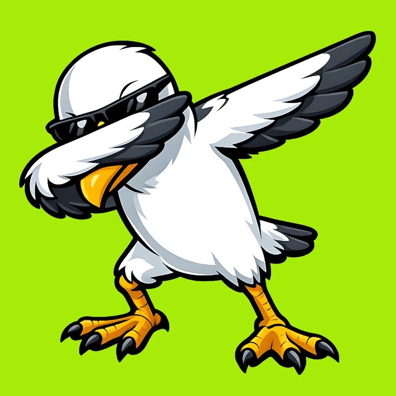 Dabbing Möwe