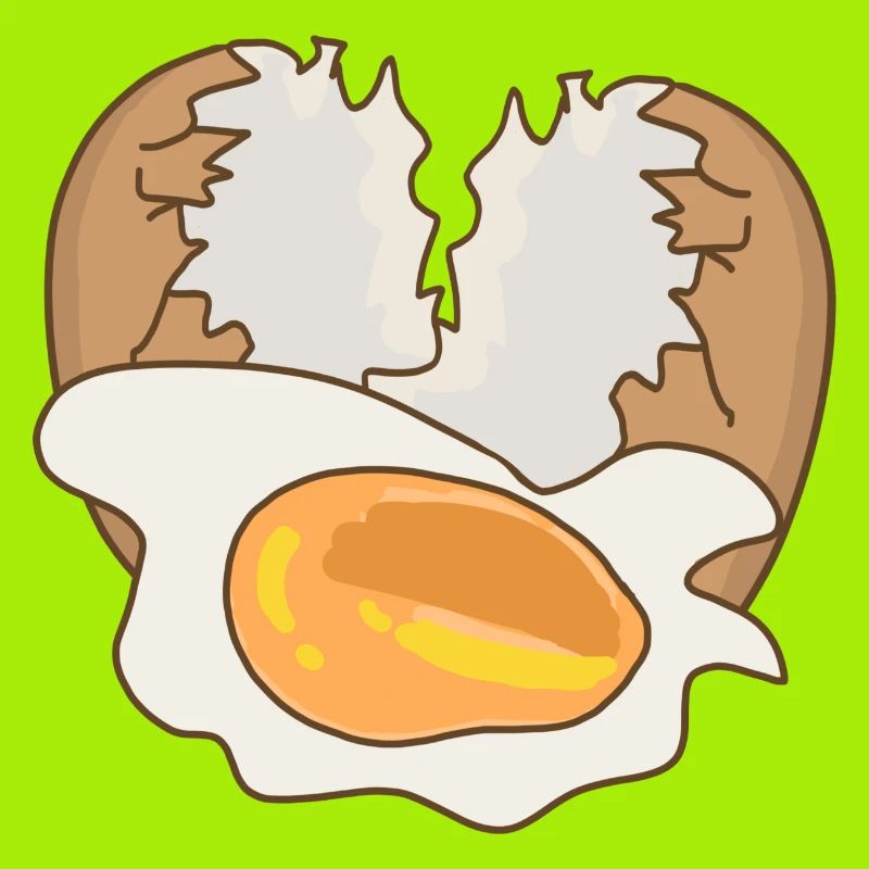 Mirror with eggshell