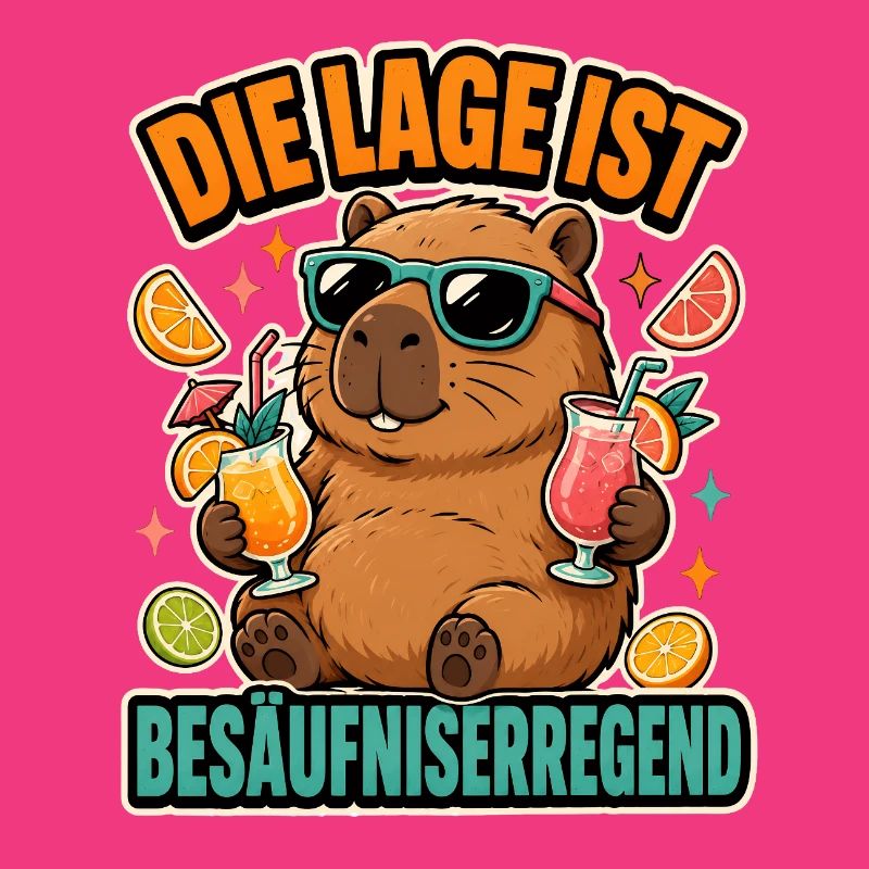 Capybara Cocktail Spruch
