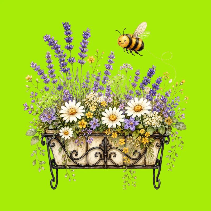 Bee-friendly flower box