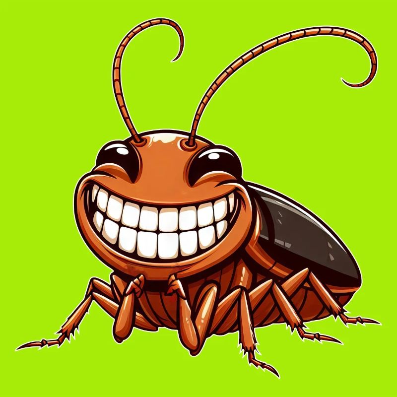 Mignon cafard cafard dessin animé bande dessinée
