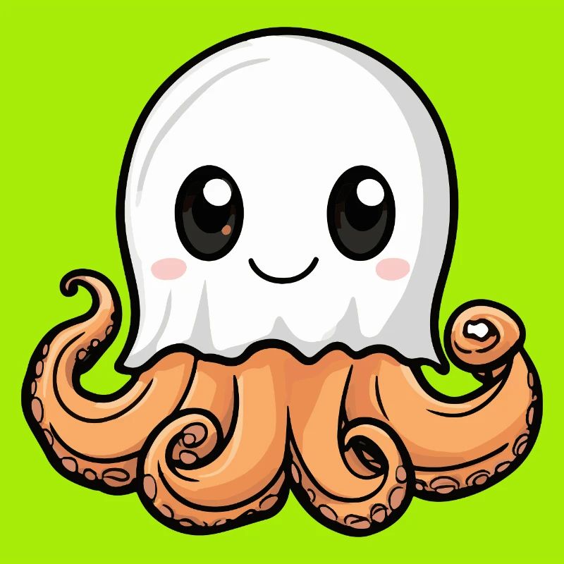Octopus Halloween Ghost