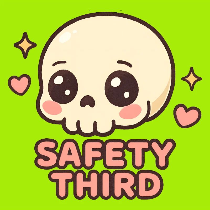 Safety Third Skull Funny Safety Third