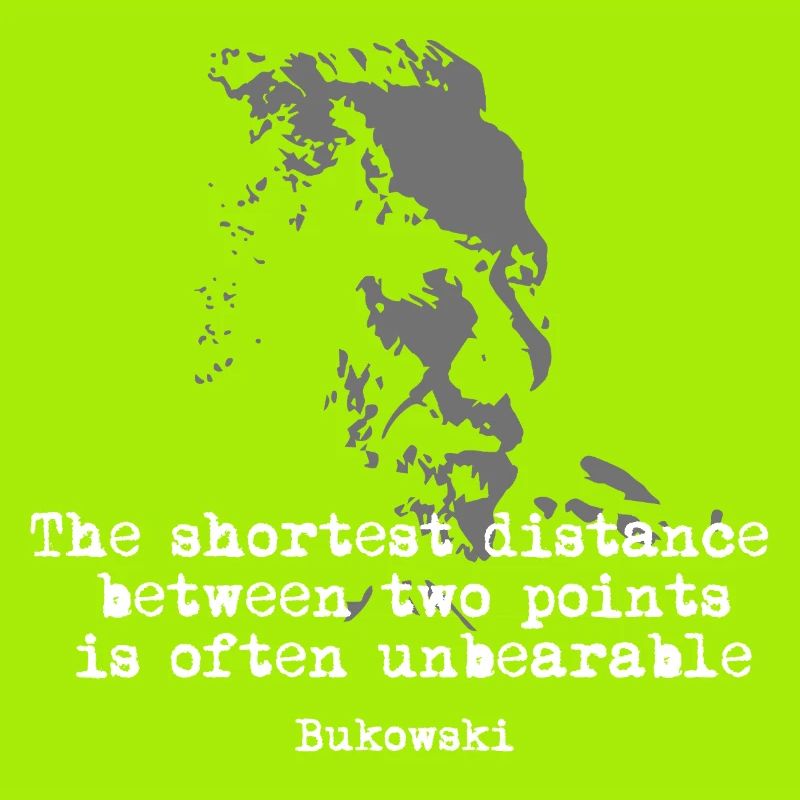 Typographie grunge de la citation de Bukowski