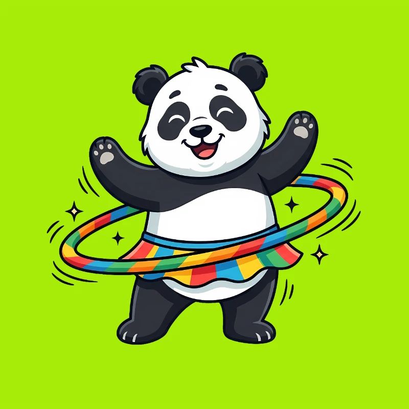 Rainbow Panda Hula-Hoop