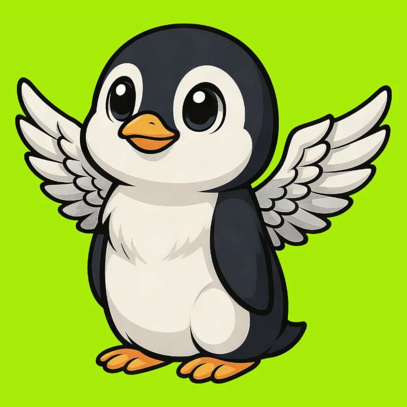 Cute Penguin Angel