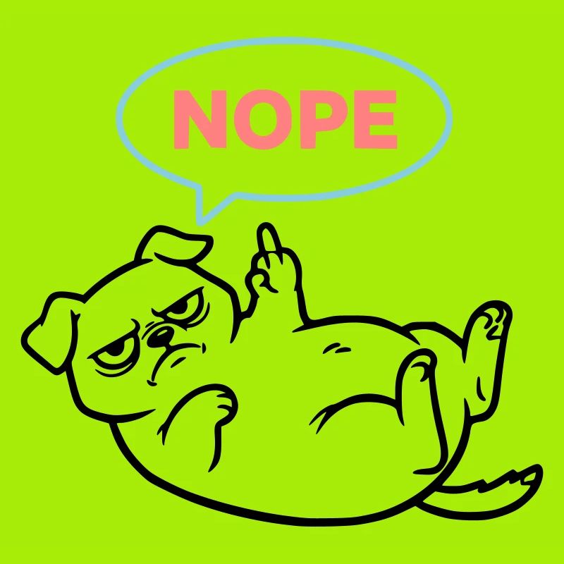  Mops Hund Comic Bunt Outline