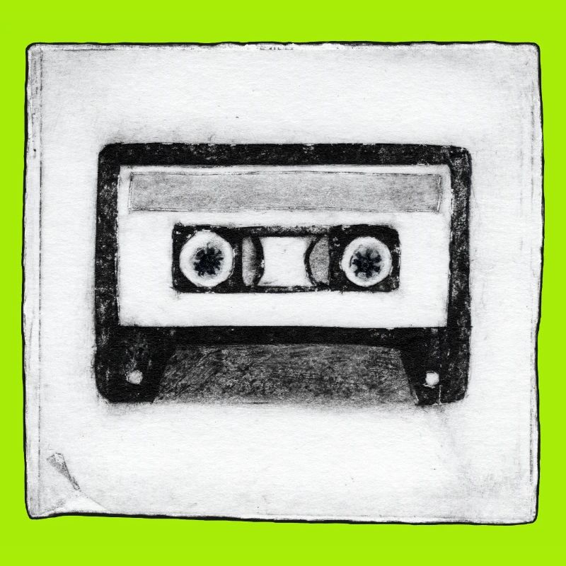 Cassette - hand carved artwork