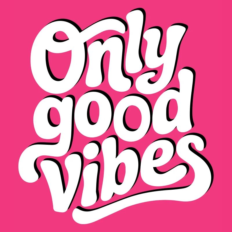 Conception de lettrage à la main Positive Vibes