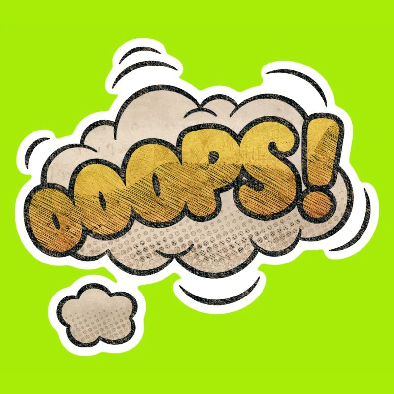 Ooops comique : Expression pop art drôle