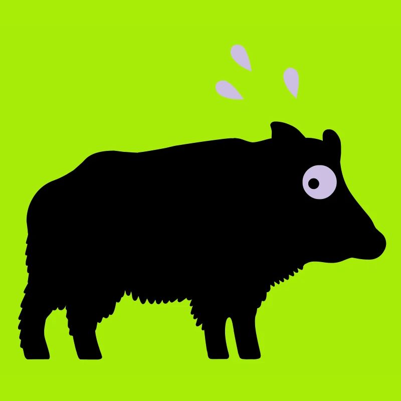 Angstschwitzendes Wildschwein