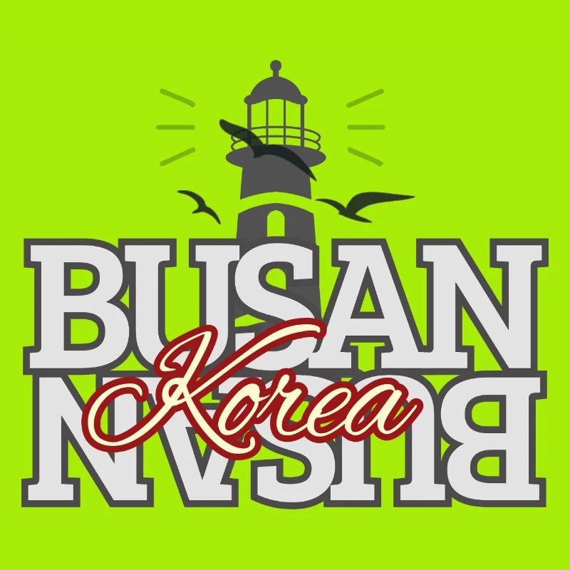 Conception typographique du phare de Busan, Corée
