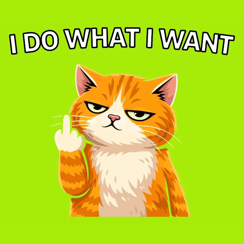 Freche Katze, ich mache, was ich will