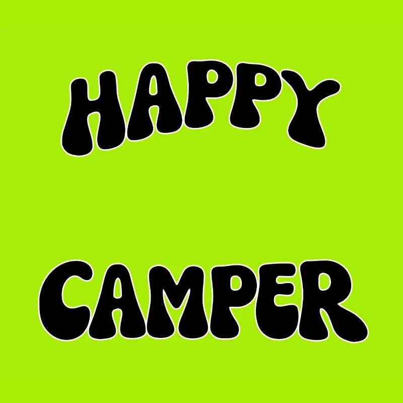 Cheerful camping lettering