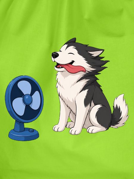 Husky im Gegenwind
