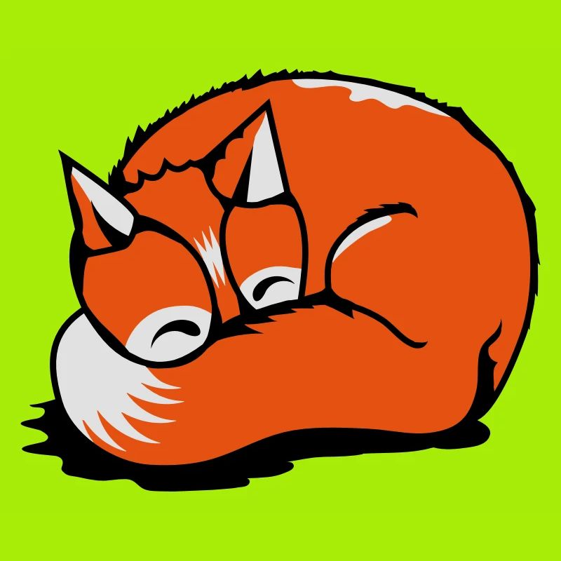 Ein schlafender Fuchs
