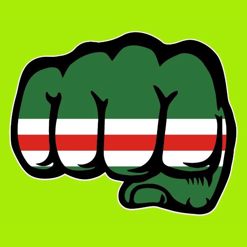 Tschetschenien Flagge Faust