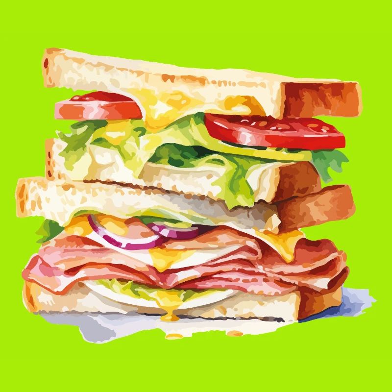 Artful sandwich stack