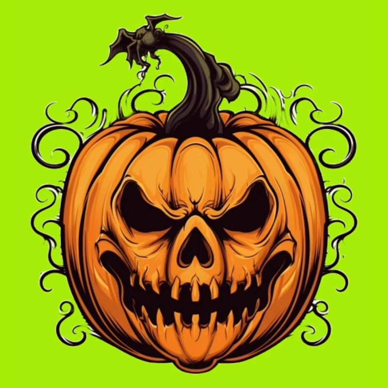 Spooky Jack-o'-lantern Halloween Design