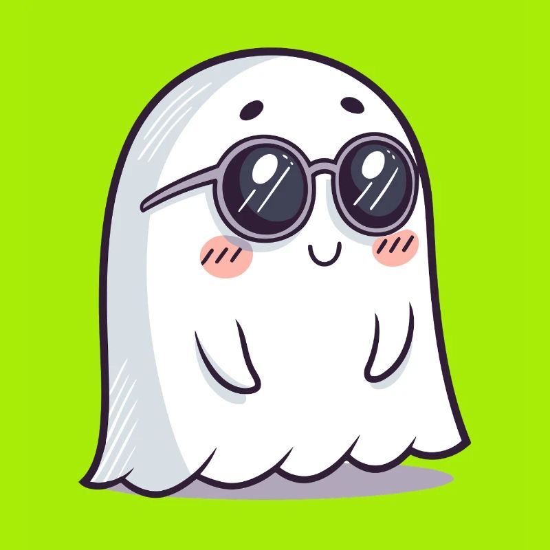 Ghost Chic Schwarze Cartoon-Brille