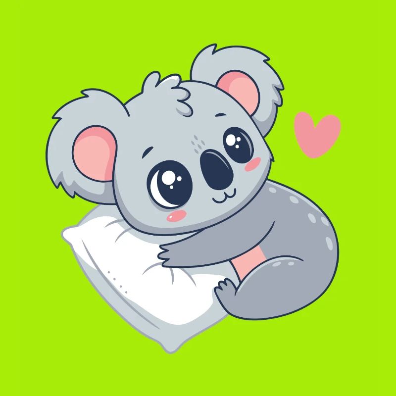 Cuddly Koala on Pastel Cushion