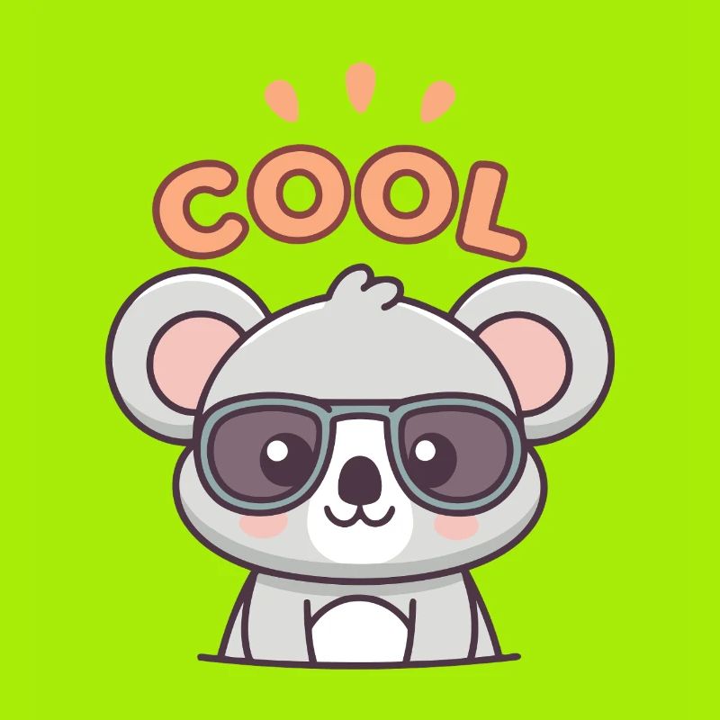 Koala Cool with Dark Glasses