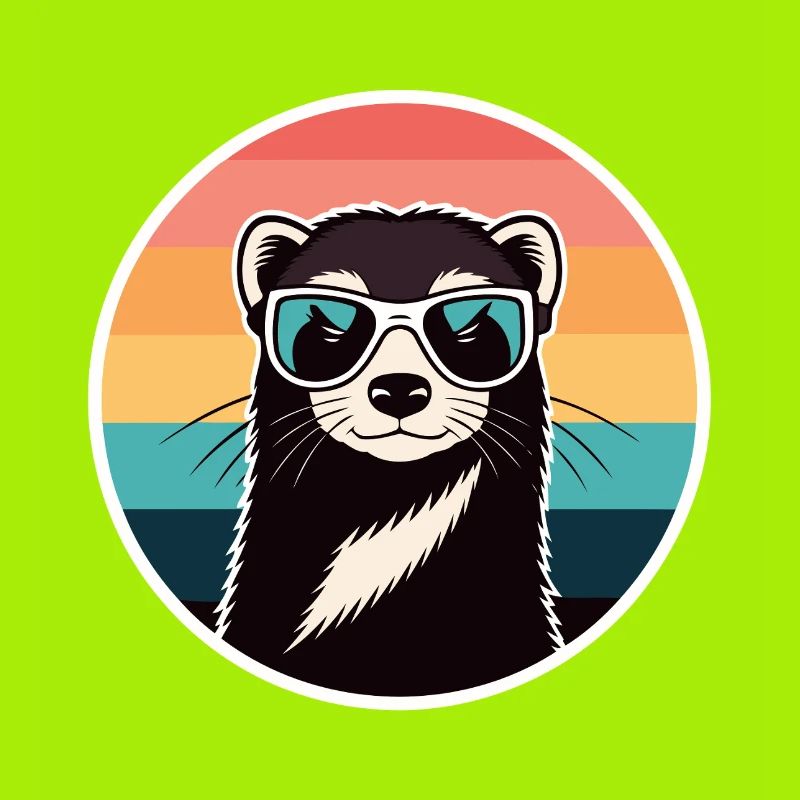 Retro-Otter-Regenbogenbrille