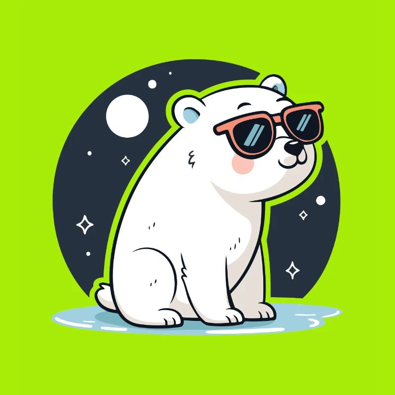 Rote Eisbär-Kosmische Brille