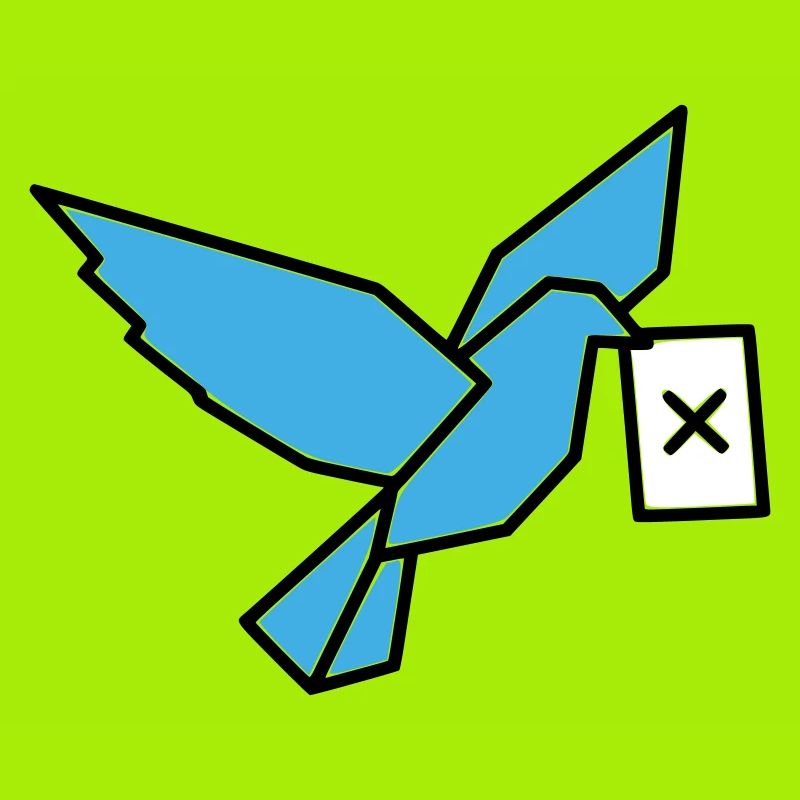 Brieftaube Wahlzettel Vogel Bunt