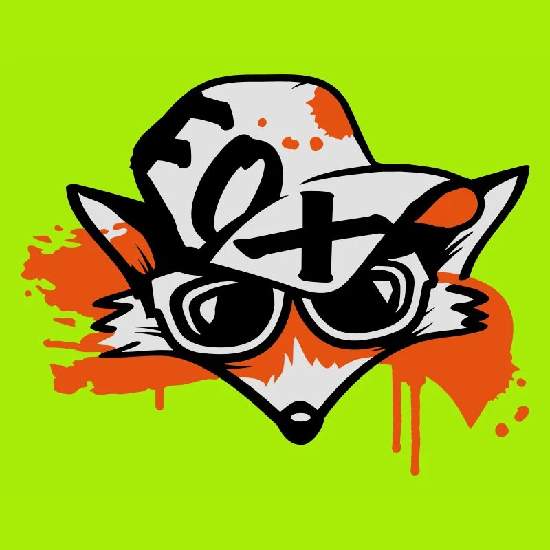 Fuchs mit Baseballkappe