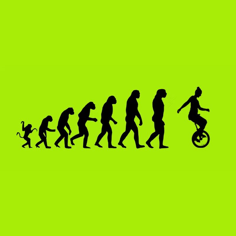 Einradfahrer Evolution