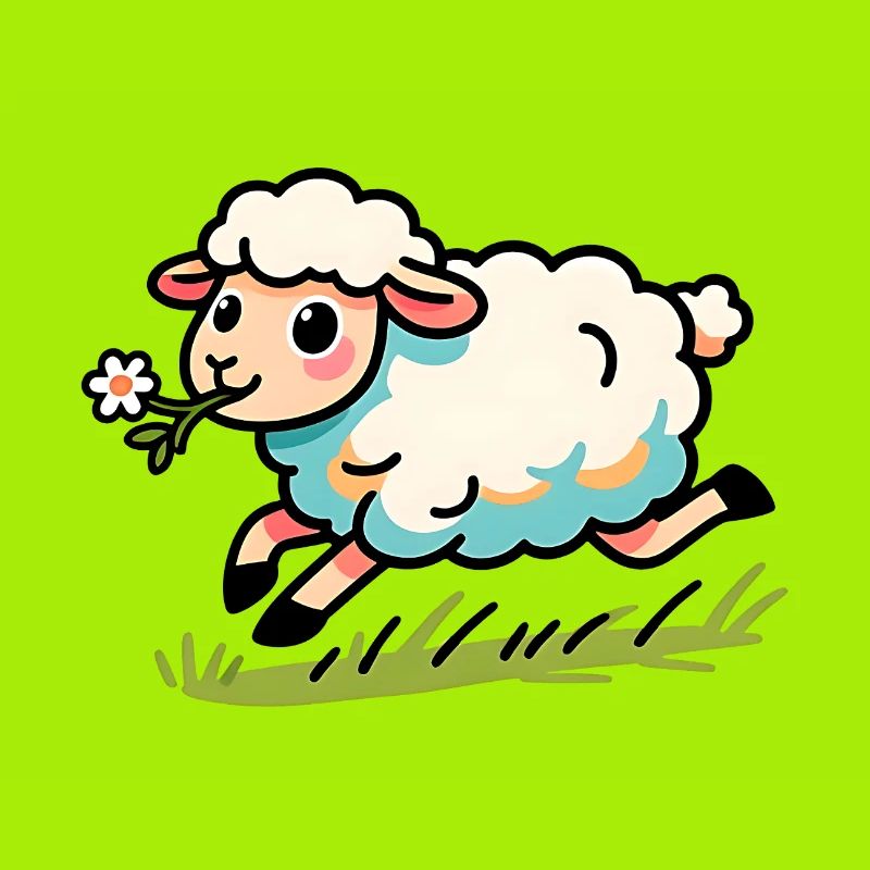 Lammhammel auf der Wiese